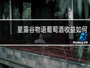 星露谷物语葡萄酒收益如何