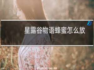 星露谷物语蜂蜜怎么放