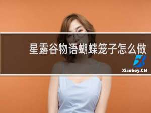 星露谷物语蝴蝶笼子怎么做