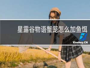 星露谷物语蟹笼怎么加鱼饵