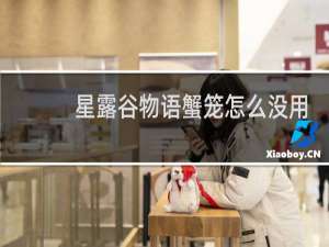 星露谷物语蟹笼怎么没用