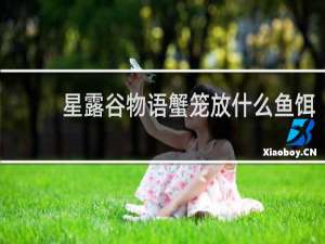 星露谷物语蟹笼放什么鱼饵