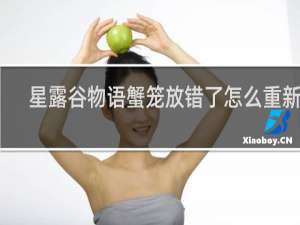 星露谷物语蟹笼放错了怎么重新放