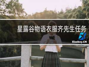 星露谷物语衣服齐先生任务