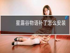 星露谷物语补丁怎么安装