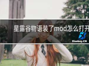 星露谷物语装了mod怎么打开