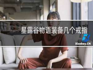 星露谷物语装备几个戒指