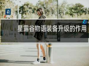 星露谷物语装备升级的作用