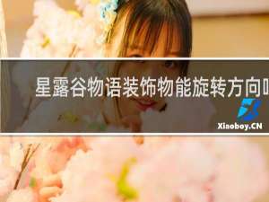星露谷物语装饰物能旋转方向吗