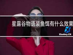 星露谷物语装鱼饵有什么效果