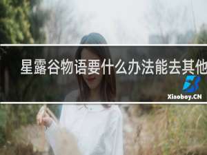 星露谷物语要什么办法能去其他岛