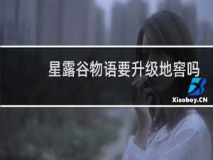 星露谷物语要升级地窖吗