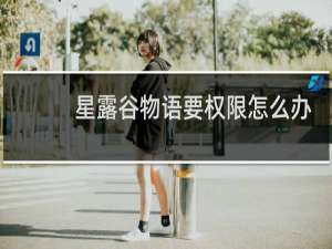 星露谷物语要权限怎么办