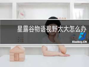 星露谷物语视野太大怎么办