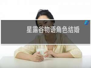星露谷物语角色结婚