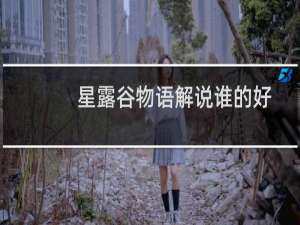 星露谷物语解说谁的好