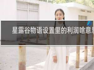 星露谷物语设置里的利润啥意思