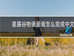 星露谷物语语音怎么变成中文