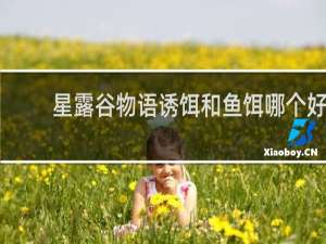 星露谷物语诱饵和鱼饵哪个好