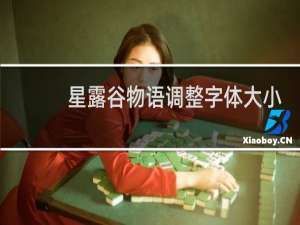 星露谷物语调整字体大小
