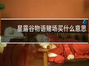 星露谷物语赌场买什么意思