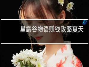 星露谷物语赚钱攻略夏天