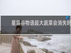 星露谷物语超大蔬菜会消失吗