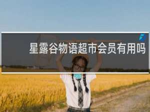 星露谷物语超市会员有用吗