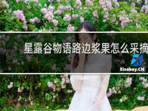 星露谷物语路边浆果怎么采摘