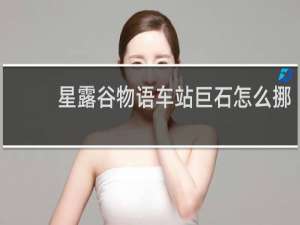 星露谷物语车站巨石怎么挪
