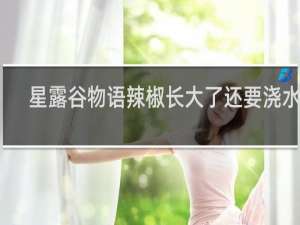 星露谷物语辣椒长大了还要浇水吗