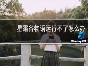 星露谷物语运行不了怎么办