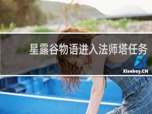 星露谷物语进入法师塔任务