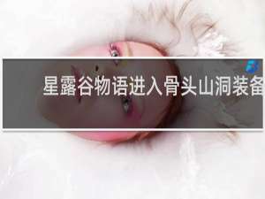星露谷物语进入骨头山洞装备