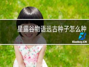 星露谷物语远古种子怎么种