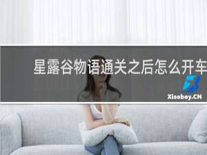 星露谷物语通关之后怎么开车