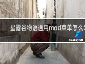 星露谷物语通用mod菜单怎么装