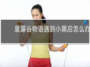 星露谷物语遇到小黑后怎么办