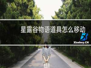 星露谷物语道具怎么移动