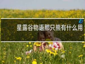 星露谷物语那只熊有什么用