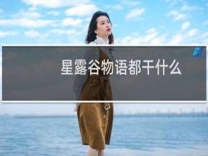 星露谷物语都干什么