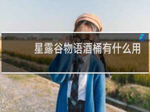 星露谷物语酒桶有什么用