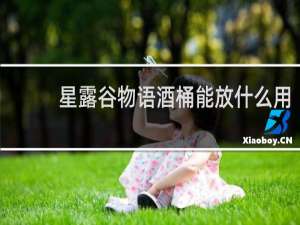 星露谷物语酒桶能放什么用