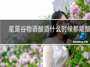 星露谷物语酿酒什么时候都能酿吗