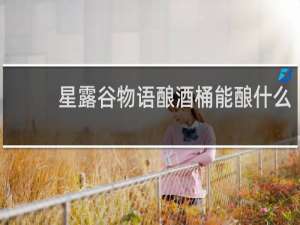 星露谷物语酿酒桶能酿什么