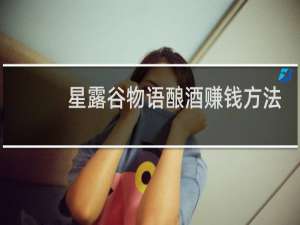 星露谷物语酿酒赚钱方法