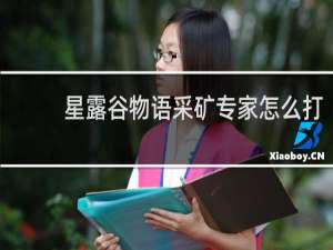 星露谷物语采矿专家怎么打