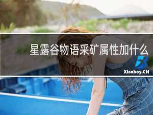 星露谷物语采矿属性加什么