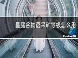 星露谷物语采矿等级怎么用