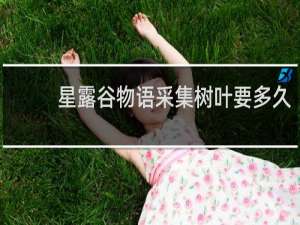 星露谷物语采集树叶要多久